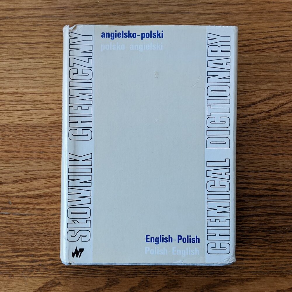 Vintage Polish-English Chemical Dictionary